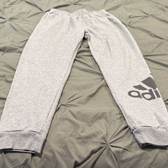 Adidas Kids Light Gray Joggers - Picture 1 of 4